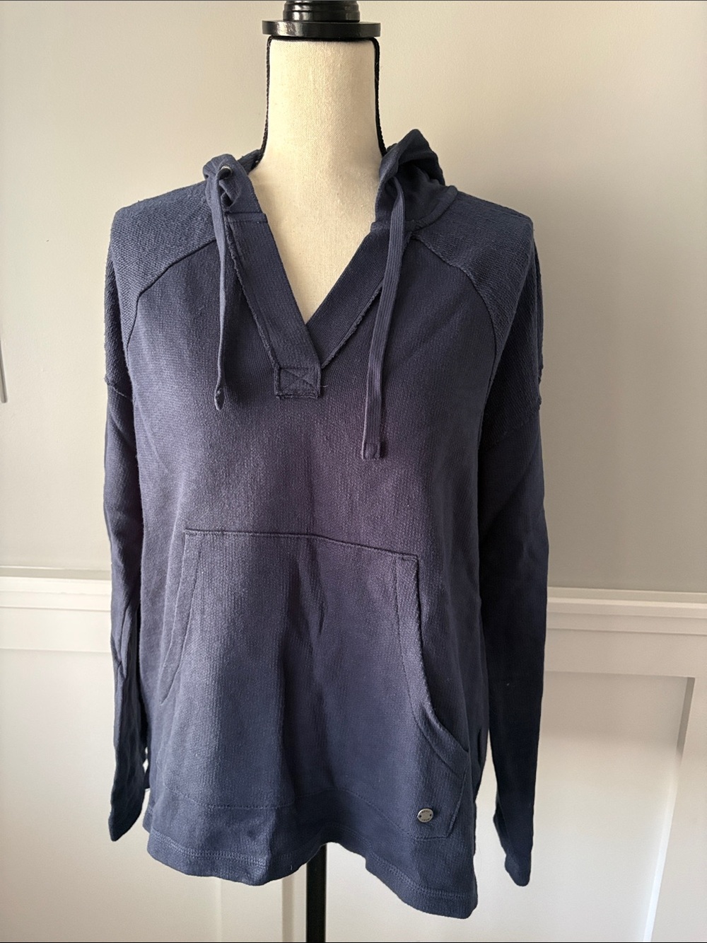 Roxy Women's Navy V-Neck Hooded Sweatshirt
